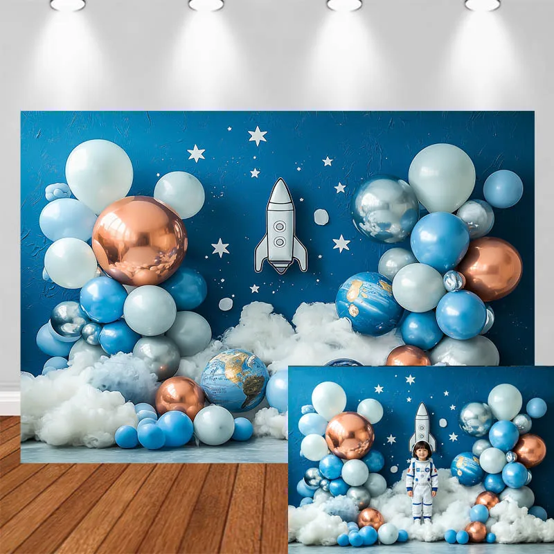 LS Photography Background Blue Balloon Cotton White Cloud Rocket Decor Cake Smash Birthday Kids Portrait Photo Backdrop Studio
LS Photography Background Blue Balloon Cotton White Cloud Rocket Decor Cake Smash Birthday Kids Portrait Photo Backdrop Studio