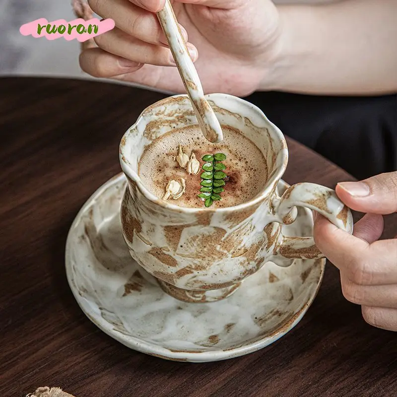 Chinese Vintage Style Coarse Ceramic Mug Coffee Cup Saucer Set Niche Home
Chinese Vintage Style Coarse Ceramic Mug Coffee Cup Saucer Set Niche Home