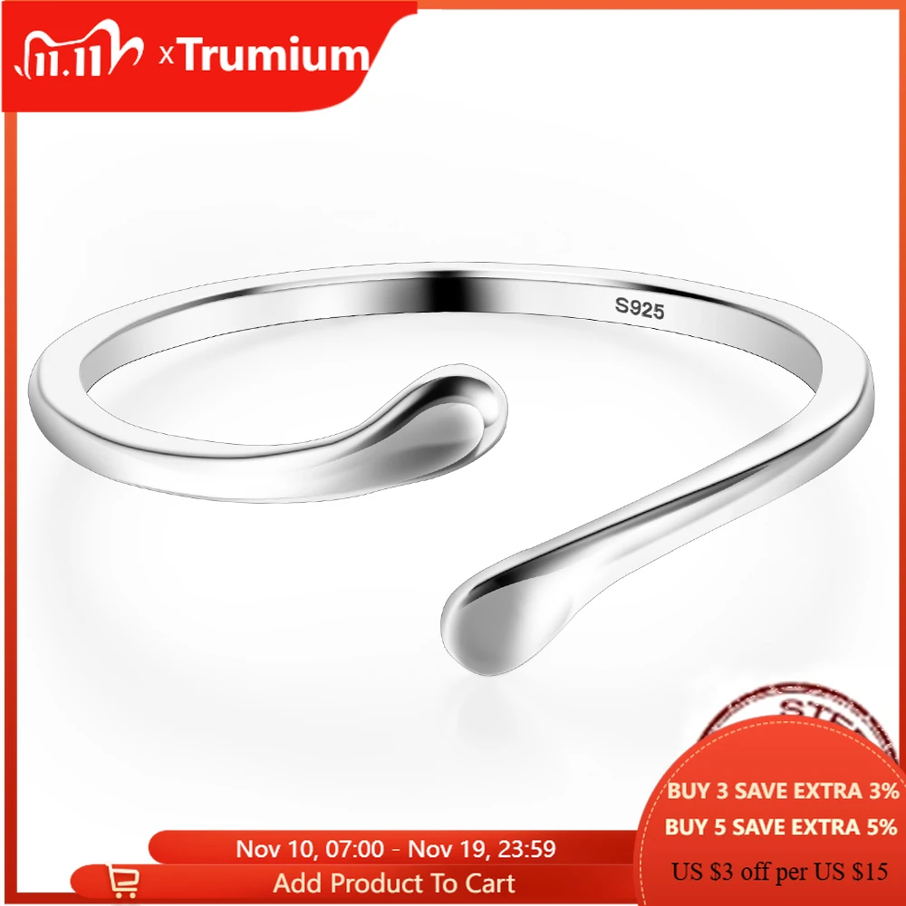 Trumium Real 925 Sterling Silver Line Adjustable Rings For Women Fashion Party Fine Jewelry Minimalist Punk Accessories
Trumium Real 925 Sterling Silver Line Adjustable Rings For Women Fashion Party Fine Jewelry Minimalist Punk Accessories