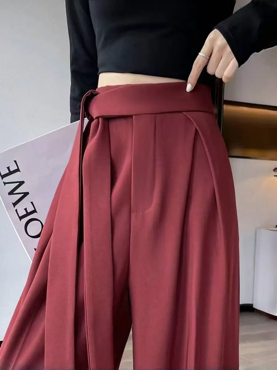 High Waist Drapey Wide Leg Pants Suit Casual Loose Fit High Waist Polyester Fiber Anti-Static Spring New Style plus Size
High Waist Drapey Wide Leg Pants Suit Casual Loose Fit High Waist Polyester Fiber Anti-Static Spring New Style plus Size