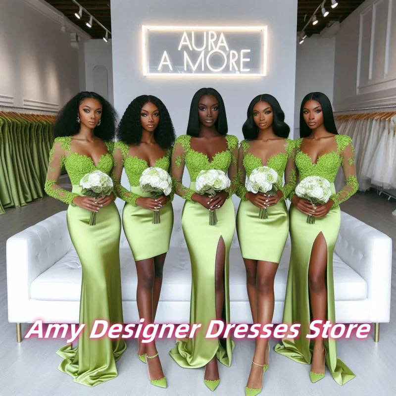 Lime Green Long Sleeveless Mermaid Evening Dresses For Women Exquisite Applique Wedding Party Gowns Bridesmaid Dress Customized
Lime Green Long Sleeveless Mermaid Evening Dresses For Women Exquisite Applique Wedding Party Gowns Bridesmaid Dress Customized