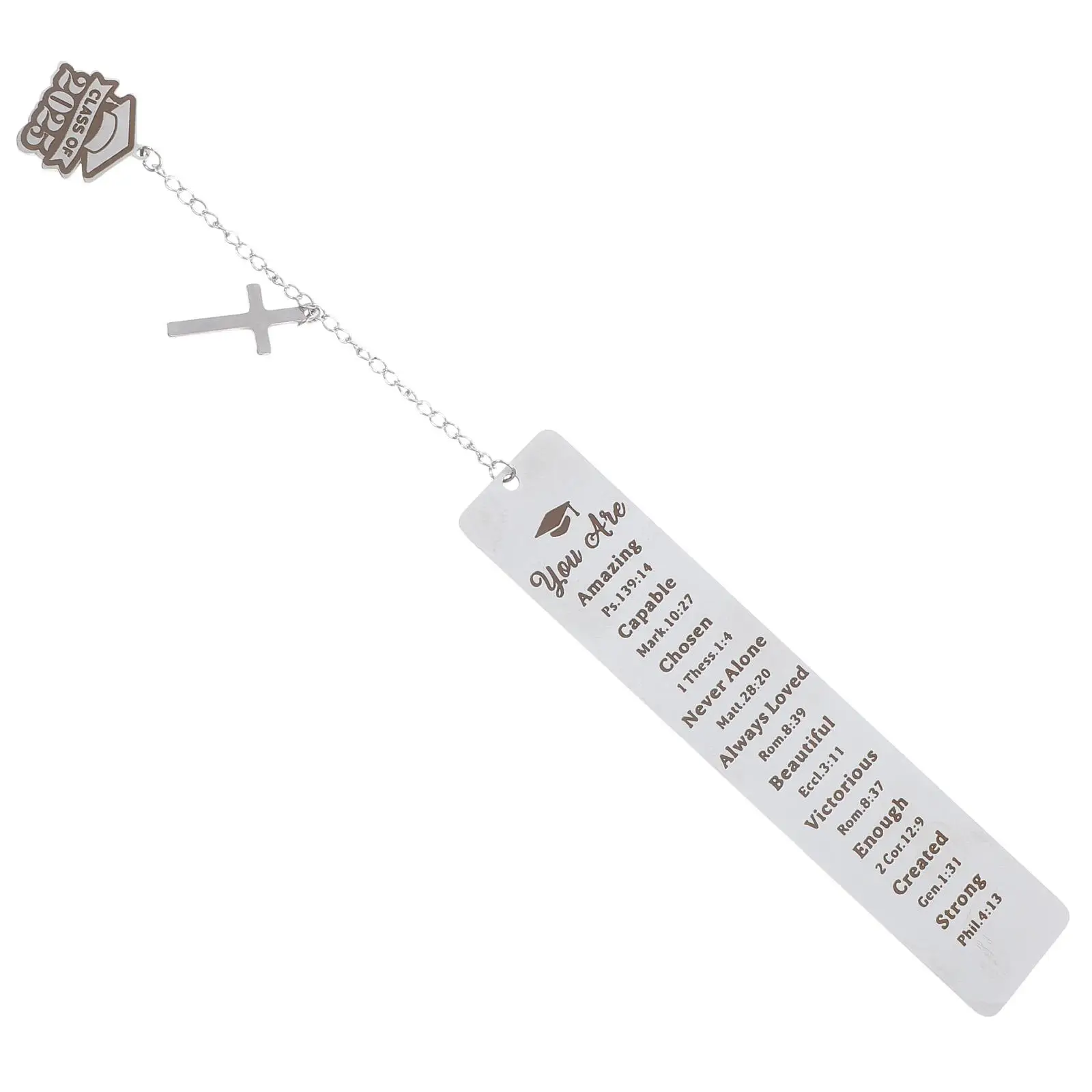 Graduation Bookmark Stainless Steel Cross Cap Design Teacher Gift Bookmarks for Classroom Prize Student Supplies
Graduation Bookmark Stainless Steel Cross Cap Design Teacher Gift Bookmarks for Classroom Prize Student Supplies