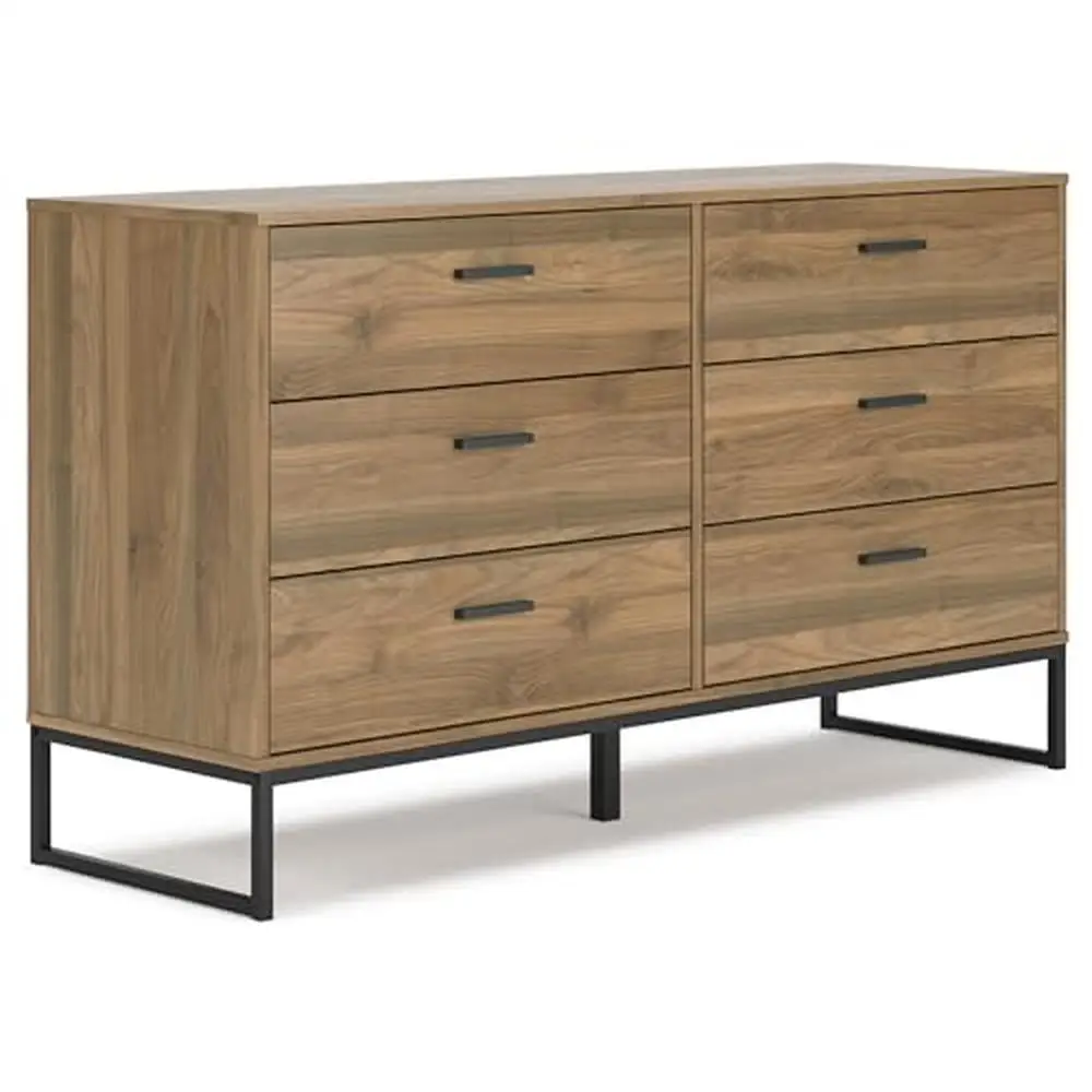 Deanlow 6-Drawer Dresser Light Brown & Black Vinyl-Wrapped Storage Organizer
Deanlow 6-Drawer Dresser Light Brown & Black Vinyl-Wrapped Storage Organizer
