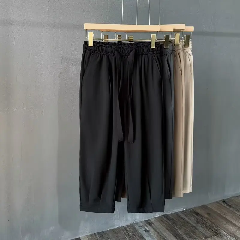 Summer Thin Seven-Quarter Casual Loose Men's Shorts Straight Leg Pure Color Trendy Versatile Smart Little West Pants
Summer Thin Seven-Quarter Casual Loose Men's Shorts Straight Leg Pure Color Trendy Versatile Smart Little West Pants