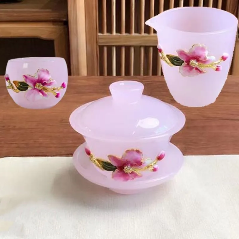 Нефритовый фарфоровый стеклянный чайный сервиз 150 мл Gaiwan Tea Tureen, чайная посуда, чаша, креативный декор, поделки, подарок на день рождения, чашки
Нефритовый фарфоровый стеклянный чайный сервиз 150 мл Gaiwan Tea Tureen, чайная посуда, чаша, креативный декор, поделки, подарок на день рождения, чашки