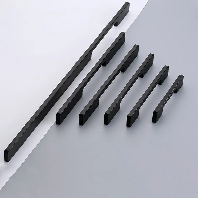KK&FING Simple Black Brushed Aluminum Alloy Kitchen Cabinet Handles Cupboard Door Knobs Drawer Pulls Furniture Handle Hardware
KK&FING Simple Black Brushed Aluminum Alloy Kitchen Cabinet Handles Cupboard Door Knobs Drawer Pulls Furniture Handle Hardware