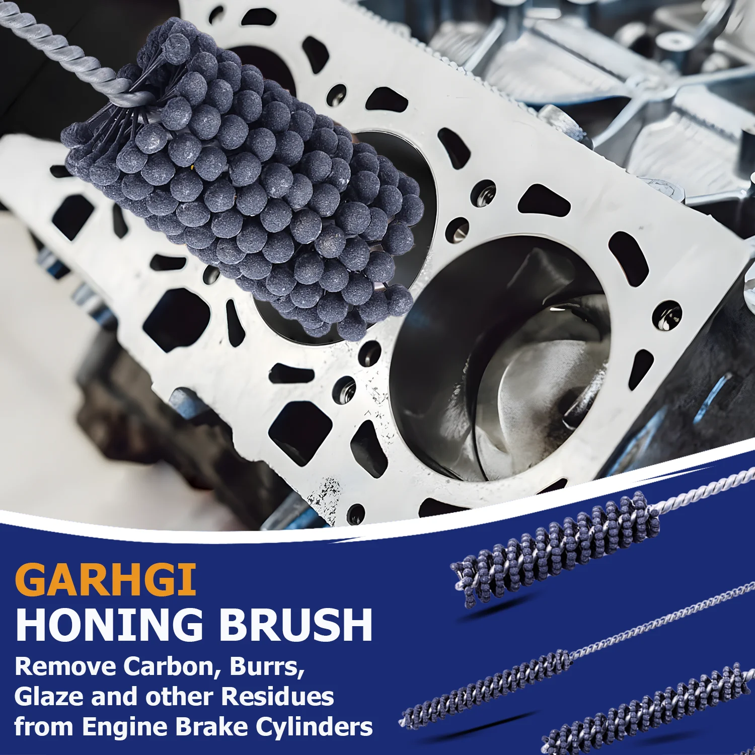 Flexible Bore Hone Brush 240Grit SiC Abrasive Nylon Engine Brake Cylinder Piston Ring CamBearing Residue Burr Removal Power Tool
Flexible Bore Hone Brush 240Grit SiC Abrasive Nylon Engine Brake Cylinder Piston Ring CamBearing Residue Burr Removal Power Tool