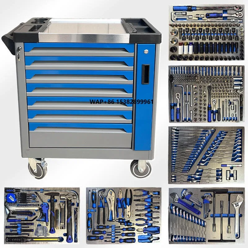 526Pcs Heavy Duty Stainless Steel Tool Sets 7 Drawers Rolling Box Tool Cabinet Cart Trolley for Storage and Workshop Use
526Pcs Heavy Duty Stainless Steel Tool Sets 7 Drawers Rolling Box Tool Cabinet Cart Trolley for Storage and Workshop Use