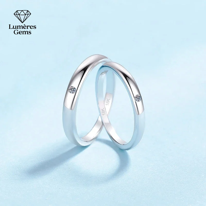 Unisex Engagement 18K White Gold Women Men Wedding Rings Lovers Moissanite Diamond 0.25CT Girl Boy Birthday Gift Valentine'S Day
Unisex Engagement 18K White Gold Women Men Wedding Rings Lovers Moissanite Diamond 0.25CT Girl Boy Birthday Gift Valentine'S Day