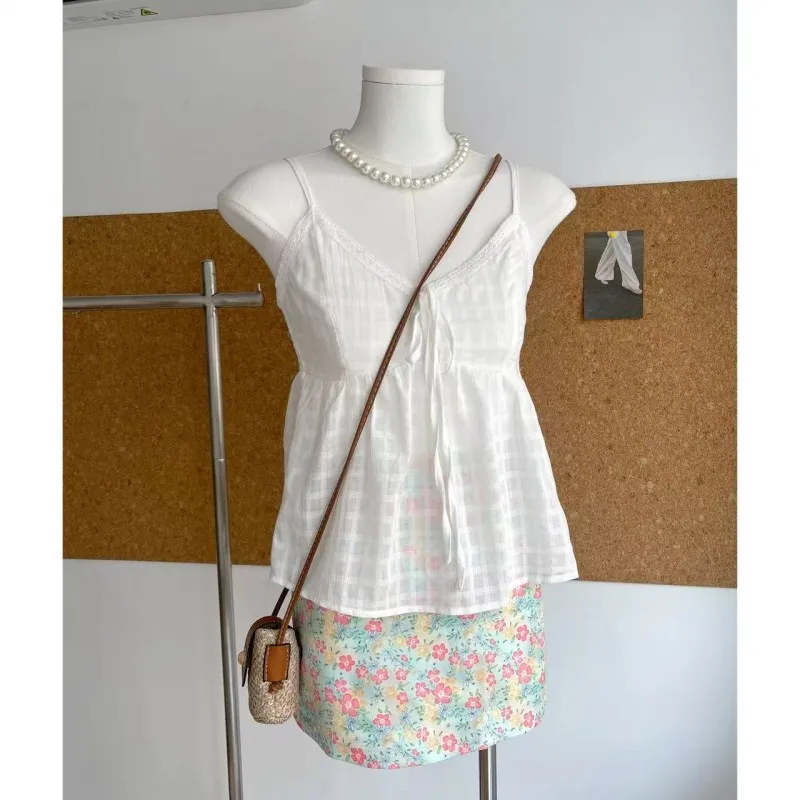 Lace Trim Crop Top Aesthetic White Bow Cute Sweet Mini Vest Knitted Basic Casual Tee Women Summer Backless Beach
Lace Trim Crop Top Aesthetic White Bow Cute Sweet Mini Vest Knitted Basic Casual Tee Women Summer Backless Beach