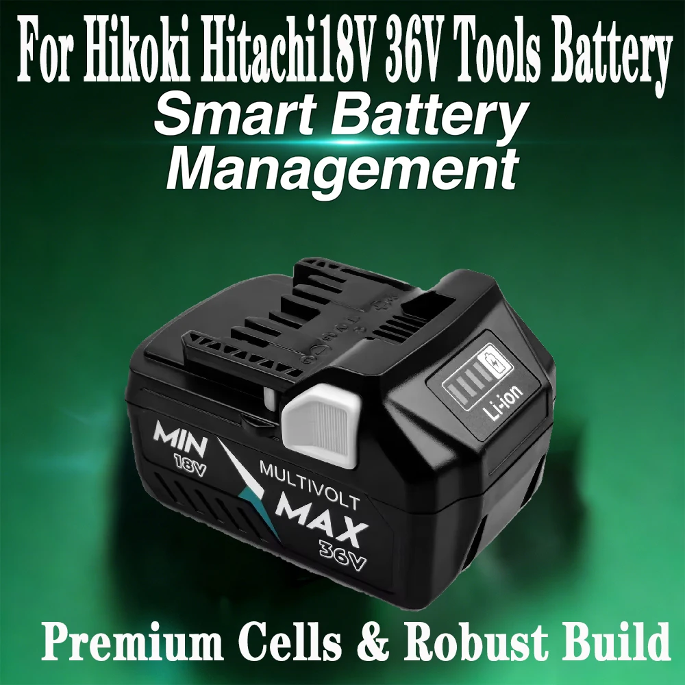 Universal Replacement Battery for Cordless Tools,18V 36V Multi-Volt Compatible with Hikoki Hitachi Metabo HPT BSL36A18 BSL36B18
Universal Replacement Battery for Cordless Tools,18V 36V Multi-Volt Compatible with Hikoki Hitachi Metabo HPT BSL36A18 BSL36B18