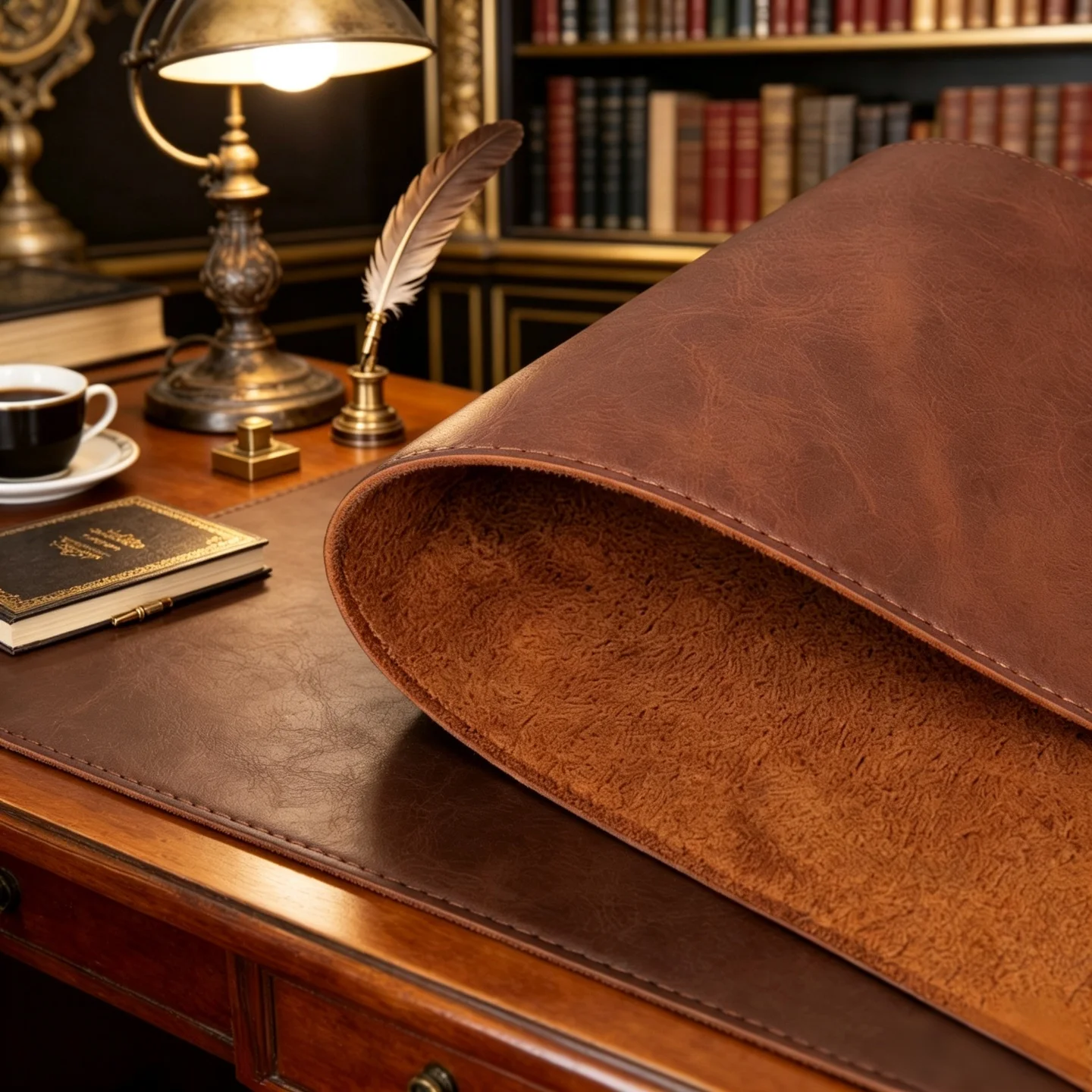 Crazy Horse Leather Desk Pad - Faux Leather Mouse Mat & Writing Blotter for Home Office & Study Pull-Up Grain Desk Blotter
Crazy Horse Leather Desk Pad - Faux Leather Mouse Mat & Writing Blotter for Home Office & Study Pull-Up Grain Desk Blotter