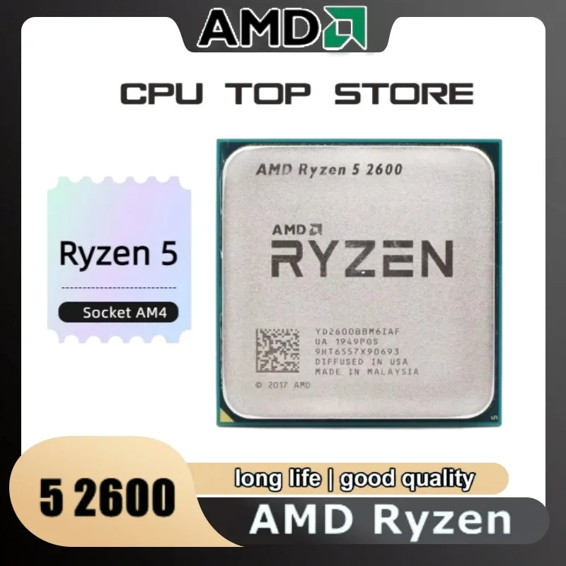 AMD Ryzen 5 R5 2600 3.4GHz 6-Core 12-Thread CPU Processor Socket AM4 Hot Sale
AMD Ryzen 5 R5 2600 3.4GHz 6-Core 12-Thread CPU Processor Socket AM4 Hot Sale