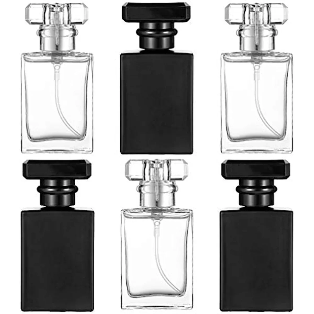 6PCS 30ml Clear Black Perfume Spray Bottle Empty Travel Portable Square Empty Glass Refillable Perfume Atomizer Dispenser Bottle
6PCS 30ml Clear Black Perfume Spray Bottle Empty Travel Portable Square Empty Glass Refillable Perfume Atomizer Dispenser Bottle