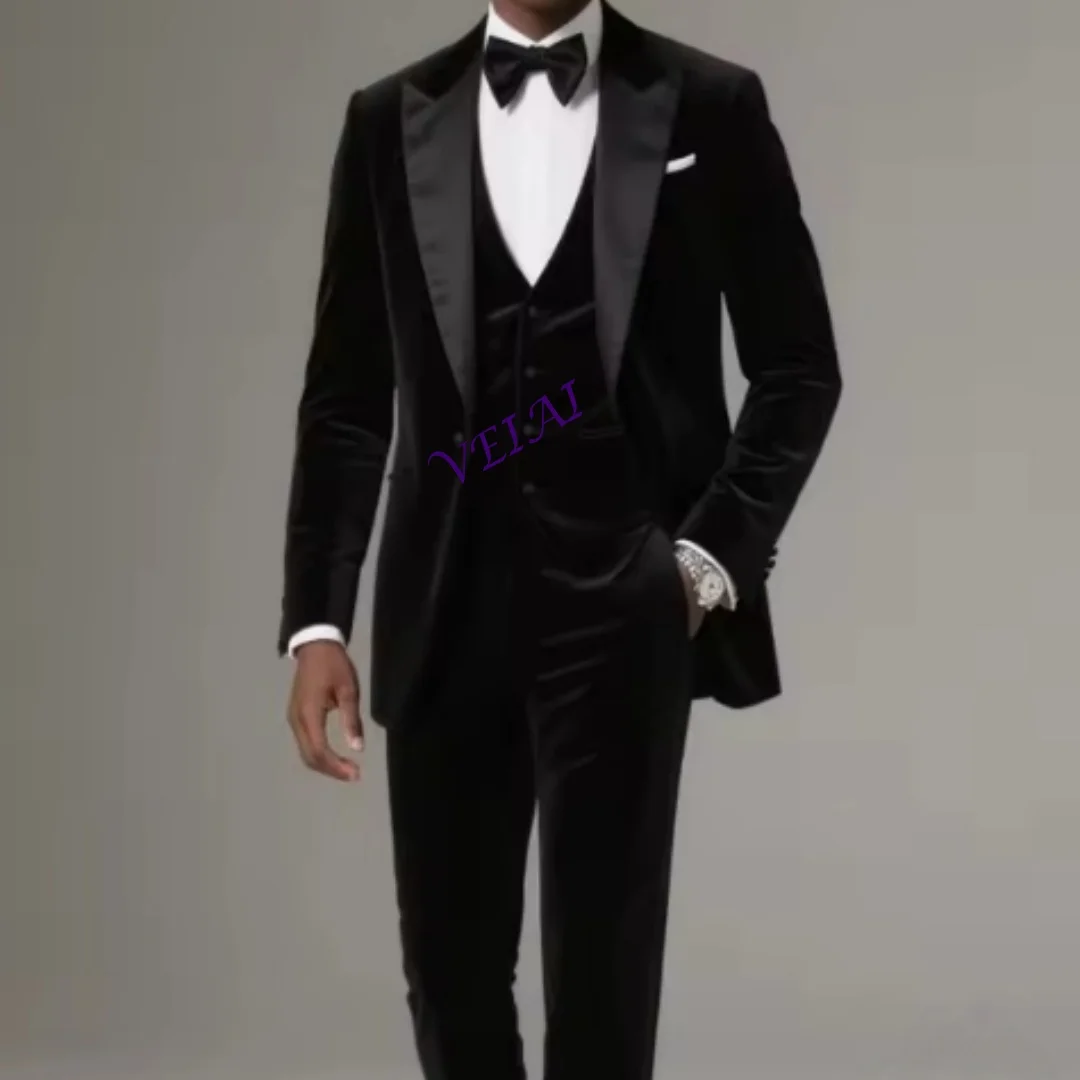 CustomizedClassic Velvet Men's Suit Set For Wedding Handsome Single-Breasted Formal Business 3PCS Men's Suit Set (Jacket, Vest,
CustomizedClassic Velvet Men's Suit Set For Wedding Handsome Single-Breasted Formal Business 3PCS Men's Suit Set (Jacket, Vest,