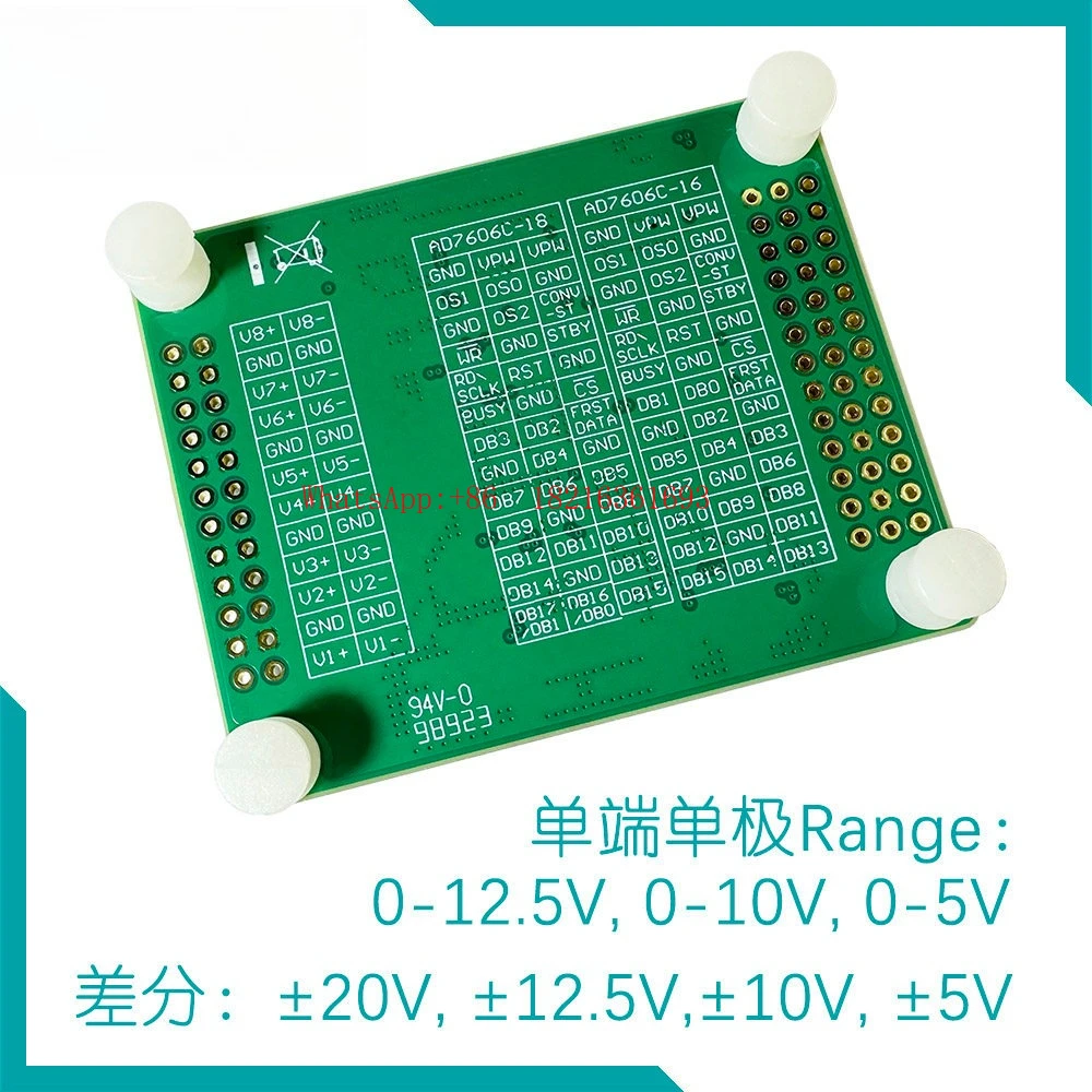 AD7606C-18 8CH/18Bit 1Msps Parallel Synchronous Sampling Bipolar High Bandwidth ADC Module
AD7606C-18 8CH/18Bit 1Msps Parallel Synchronous Sampling Bipolar High Bandwidth ADC Module