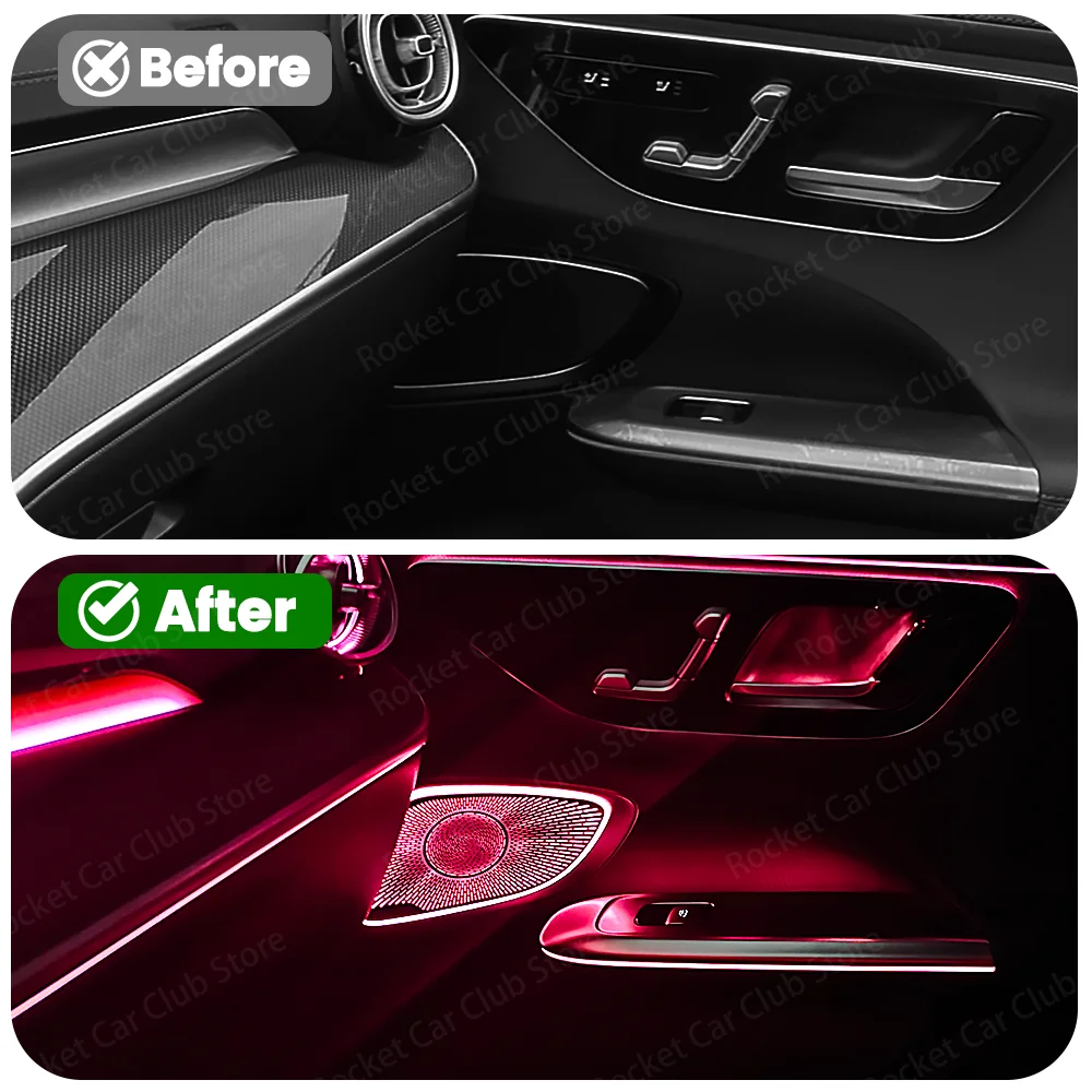 For Mercedes Benz W206 X254 C-Class Car Decorative Lamp New 64 Color LED Fully Illuminated Mid-Range Speaker With Ambient Light
For Mercedes Benz W206 X254 C-Class Car Decorative Lamp New 64 Color LED Fully Illuminated Mid-Range Speaker With Ambient Light