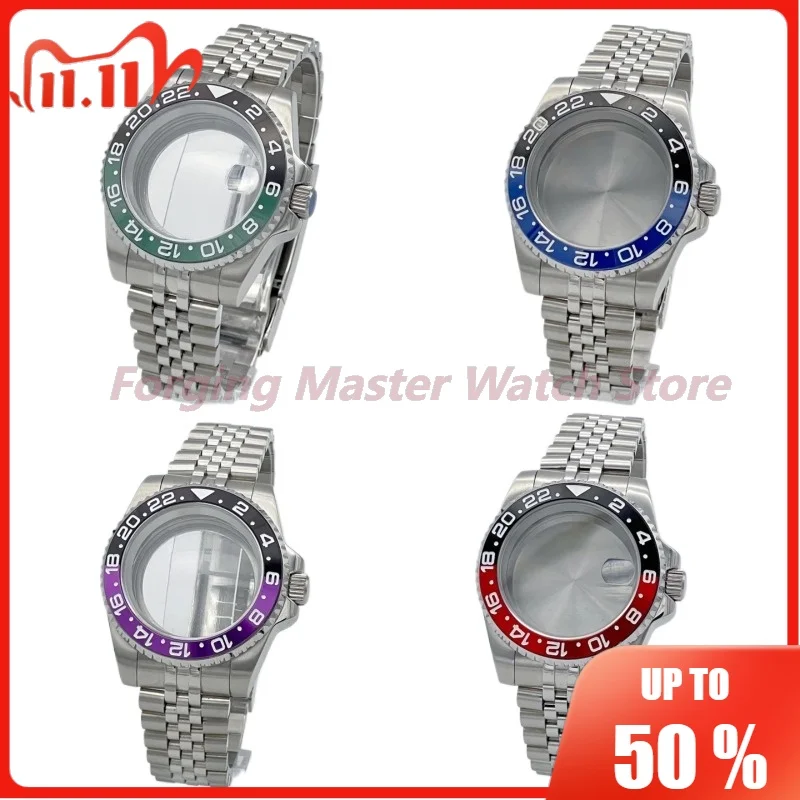 NH35 case, case diameter 40mm, silver stainless steel Silver Jubilee bracelet,GMT, sapphire watch mirror,
NH35 case, case diameter 40mm, silver stainless steel Silver Jubilee bracelet,GMT, sapphire watch mirror,