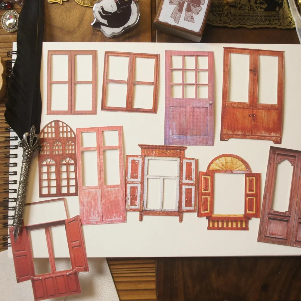 10 Pcs Vintage Colorful Wooden Window Style Paper Transparent Sticker Scrapbooking DIY Gift Decoration Tag
10 Pcs Vintage Colorful Wooden Window Style Paper Transparent Sticker Scrapbooking DIY Gift Decoration Tag