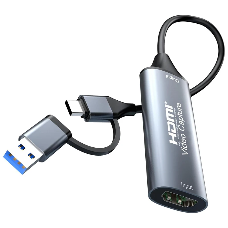 Карта видеозахвата 4K HDMI USB 2 в 1 порт USB3.0/2.0 с картой записи видео Type-C 1080P USB Type-c Grabber для ПК PS5 Live
Карта видеозахвата 4K HDMI USB 2 в 1 порт USB3.0/2.0 с картой записи видео Type-C 1080P USB Type-c Grabber для ПК PS5 Live