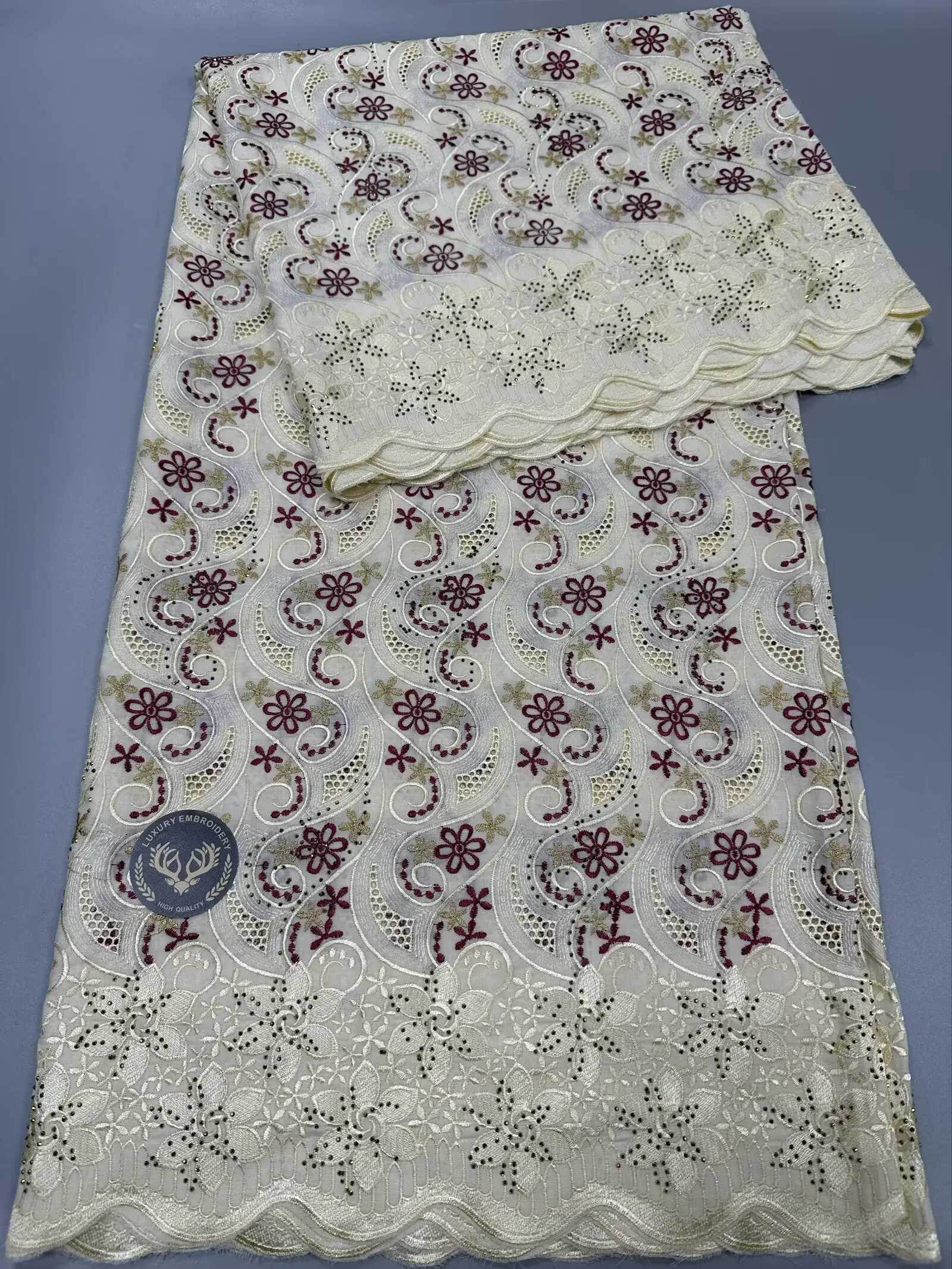 2025 африканский нигерийский тюль, кружевная ткань для шитья платья, высокое качество, дамасский хлопок, чистая вышивка, свадебная вечеринка, hz1382, 5 ярдов 
2025 африканский нигерийский тюль, кружевная ткань для шитья платья, высокое качество, дамасский хлопок, чистая вышивка, свадебная вечеринка, hz1382, 5 ярдов