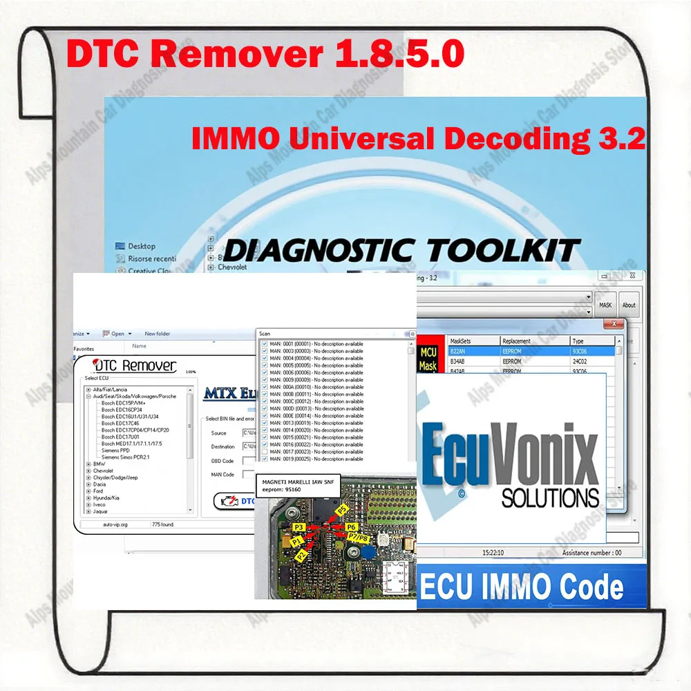 Newest IMMO Universal Decoding 3.2 + DTC Remover 1.8.5.0 KESS KTAG FGTECH OBD2 Software Keygen +9 ECU Tuning for Automotive
Newest IMMO Universal Decoding 3.2 + DTC Remover 1.8.5.0 KESS KTAG FGTECH OBD2 Software Keygen +9 ECU Tuning for Automotive