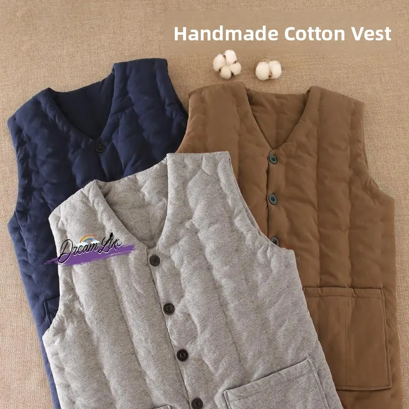 Thiened Pure Cotton Handmade Vest Men's Autumn Winter Warm Inner Wear Underwear for ly Men Special Wide Fit Knitted Vest
Thiened Pure Cotton Handmade Vest Men's Autumn Winter Warm Inner Wear Underwear for ly Men Special Wide Fit Knitted Vest