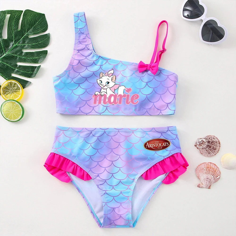 Marie Cat Girls Bikini Swimsuit Two-Pieces Bathing Suits Kids Wear Mermaid Fish Children's Summer Swimwear Beach Suit
Marie Cat Girls Bikini Swimsuit Two-Pieces Bathing Suits Kids Wear Mermaid Fish Children's Summer Swimwear Beach Suit