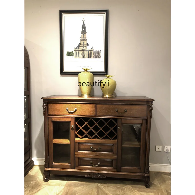 Sideboard Cabinet Solid Wood Side Cabinet Black Walnut Wood Sideboard Cabinet Retro Cabinet Wine Cabinet
Sideboard Cabinet Solid Wood Side Cabinet Black Walnut Wood Sideboard Cabinet Retro Cabinet Wine Cabinet