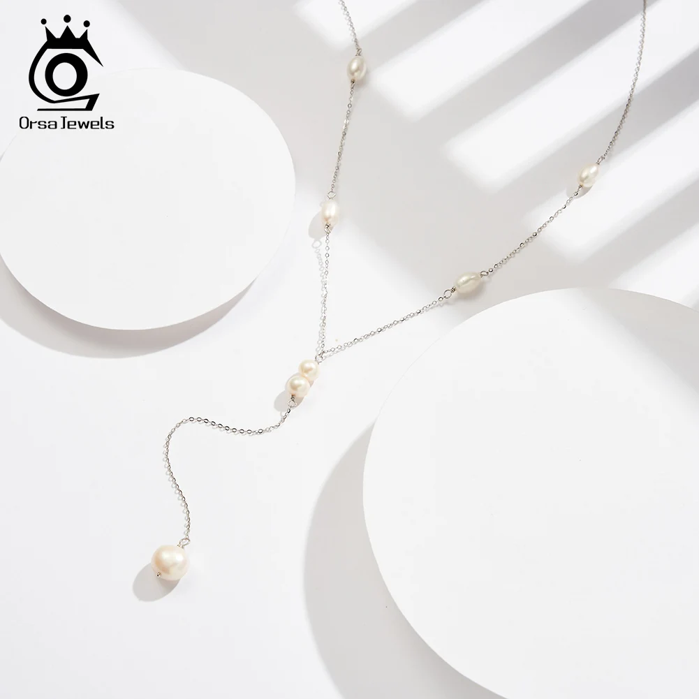 ORSA JEWELS Boho Freshwater Pearl Long Y-Shaped Necklace S925 Silver Collarbone Chain Holiday Party Jewelry Accessory Girl BQN17
ORSA JEWELS Boho Freshwater Pearl Long Y-Shaped Necklace S925 Silver Collarbone Chain Holiday Party Jewelry Accessory Girl BQN17