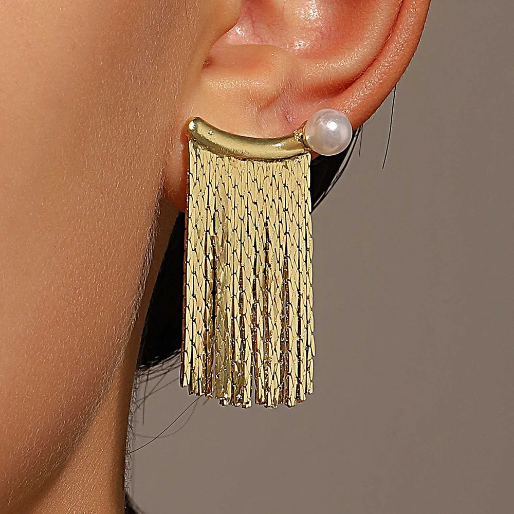 Retro Style Earrings Gold Color Waterfall Tassel Women's Earrings Silver Color Earrings For Women Versatile Drop Shipping
Retro Style Earrings Gold Color Waterfall Tassel Women's Earrings Silver Color Earrings For Women Versatile Drop Shipping