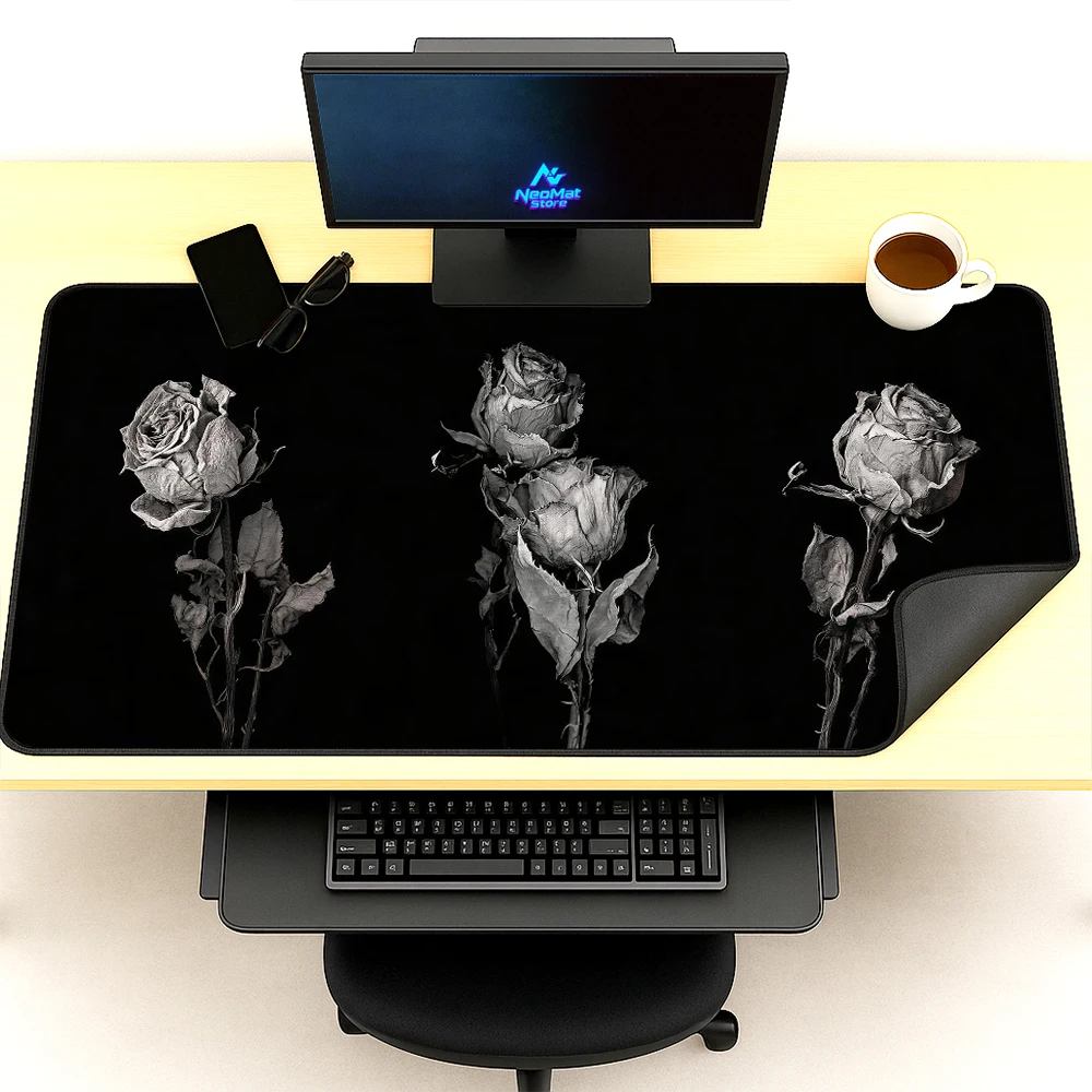 Monochrome Floral Desk Mat Gaming Mat Black White Mousepad 140x60 Elegant Minimalist Roses Dried Full Keyboard Mat Desk Decor
Monochrome Floral Desk Mat Gaming Mat Black White Mousepad 140x60 Elegant Minimalist Roses Dried Full Keyboard Mat Desk Decor