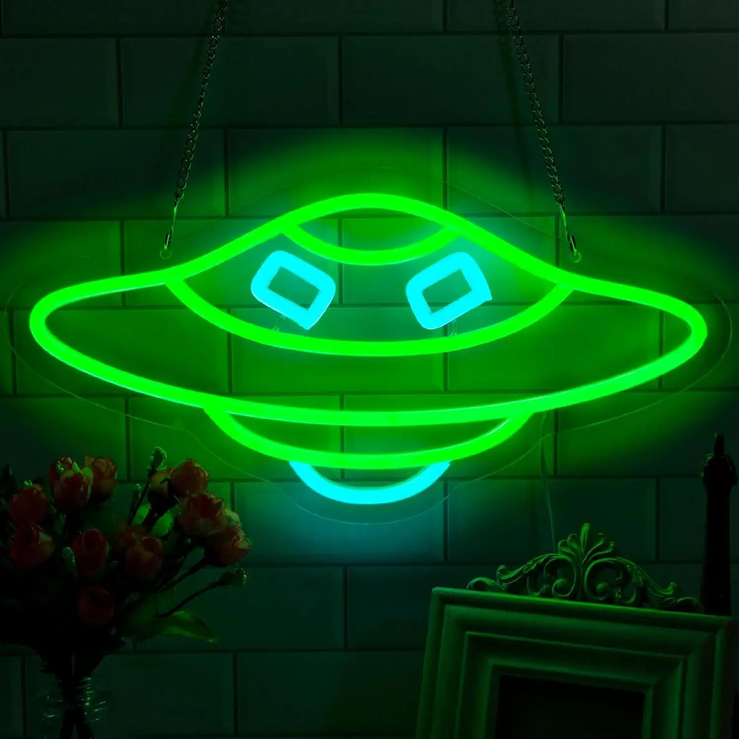 UFO LED Neon Light - USB Powered, With Dimmer, Adjustable Brightness, Perfect for Game Rooms, Offices, Sci-Fi Decor
UFO LED Neon Light - USB Powered, With Dimmer, Adjustable Brightness, Perfect for Game Rooms, Offices, Sci-Fi Decor