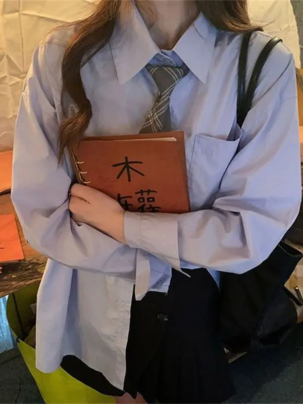 Blue JK Uniform Shirt Basic Long Sleeve Women's Student Style Versatile School Class Uniform Autumn New Arrival Breathable
Blue JK Uniform Shirt Basic Long Sleeve Women's Student Style Versatile School Class Uniform Autumn New Arrival Breathable