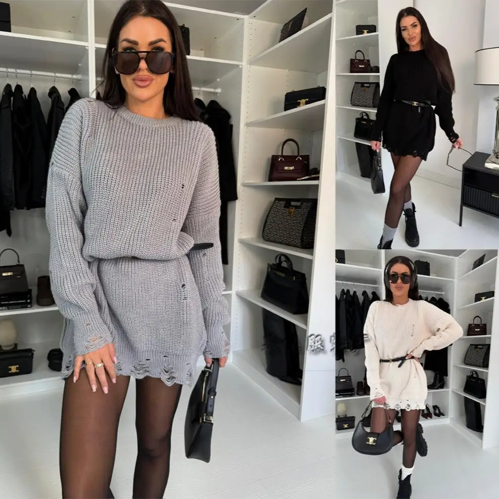 Loose Women's Long Sve Crew Ne Sweater Autumn Winter New Sle Pure Color Torn Hem Top Comfortable Breathable Commute
Loose Women's Long Sve Crew Ne Sweater Autumn Winter New Sle Pure Color Torn Hem Top Comfortable Breathable Commute