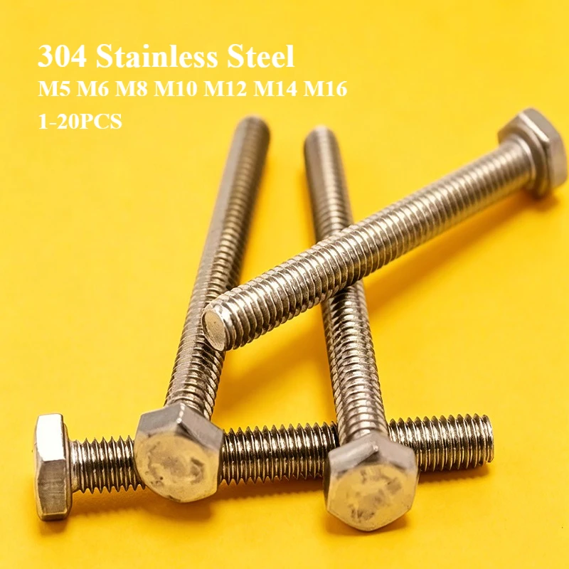 M5 M6 M8 M10 M12 M14 M16 A2-70 304 Stainless Steel DIN933 External Hex Screw Outer Hexagon Head Bolt Lengthen Thread 30-250mm
M5 M6 M8 M10 M12 M14 M16 A2-70 304 Stainless Steel DIN933 External Hex Screw Outer Hexagon Head Bolt Lengthen Thread 30-250mm