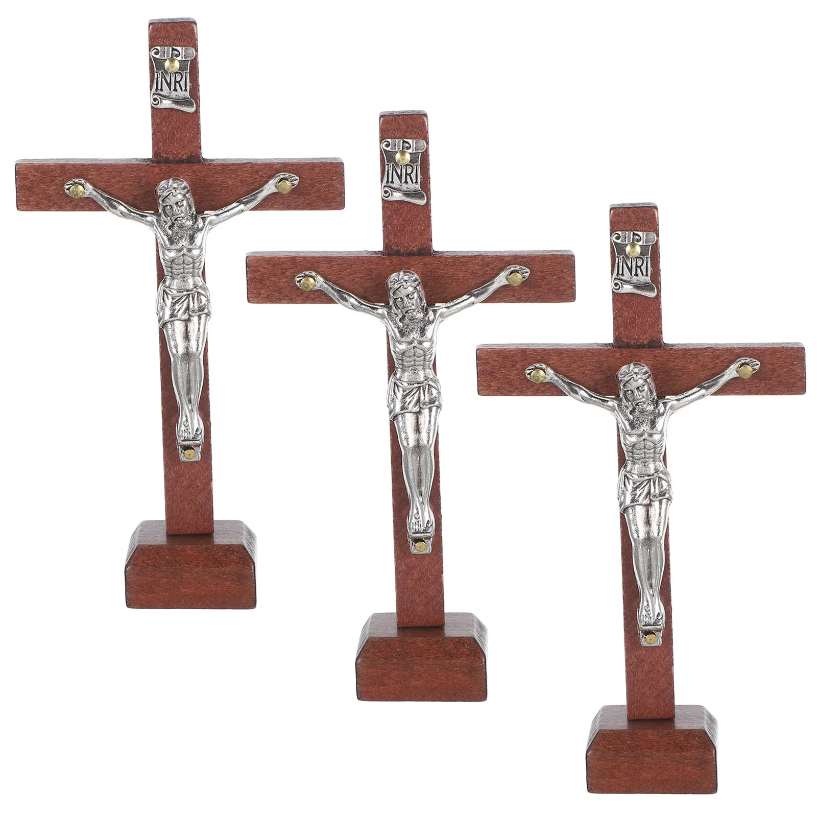 3Pcs Wooden Christian Table Cross Standing Altar Cross Religious Decor for Church Baptism Prayer Prayer Wood Crosses
3Pcs Wooden Christian Table Cross Standing Altar Cross Religious Decor for Church Baptism Prayer Prayer Wood Crosses