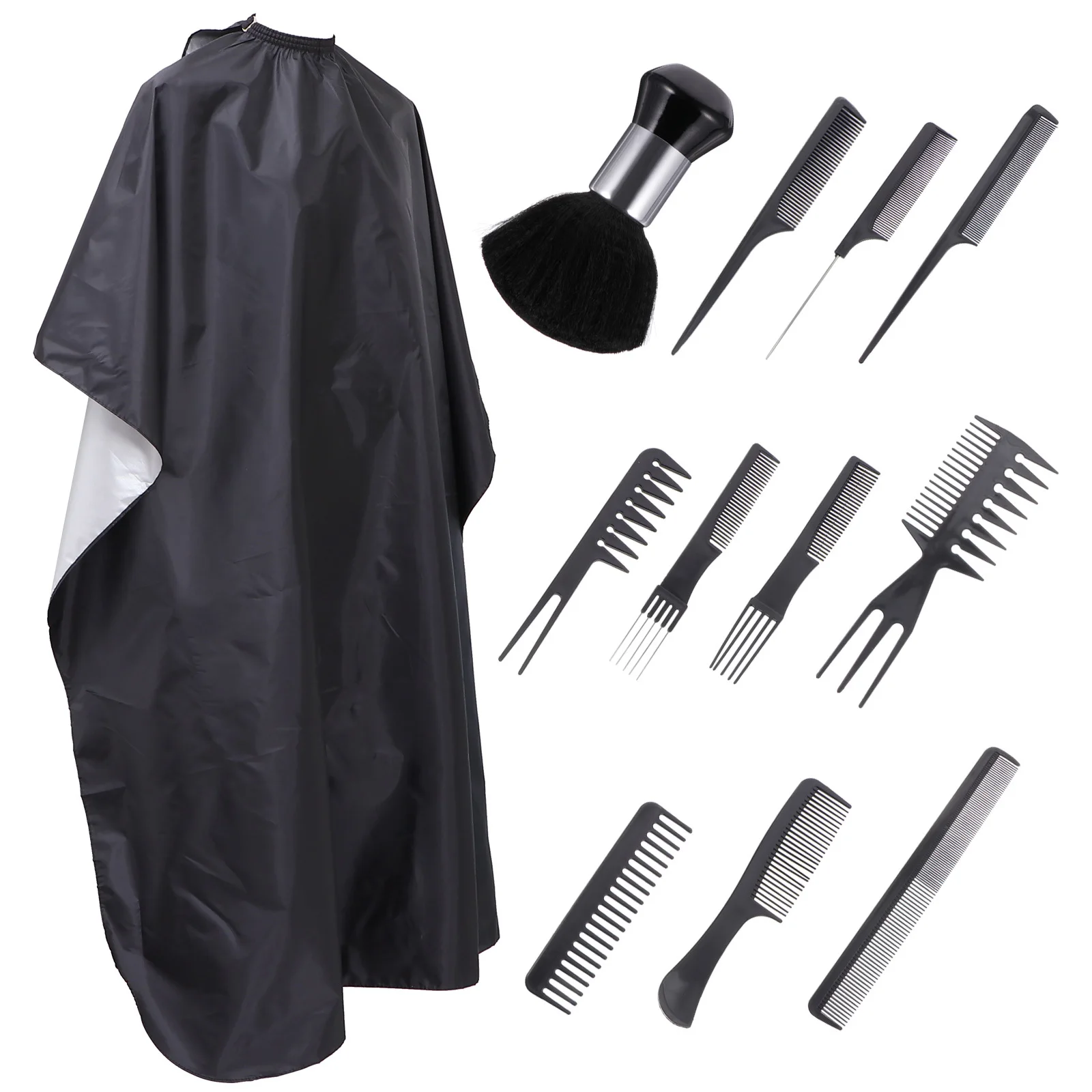 1Set Haircut Kit Black Hair Salon Cape Lightweight Durable Hairdressing Shawl Hair Styling Apron Barber Comb Salon Beauty Tools
1Set Haircut Kit Black Hair Salon Cape Lightweight Durable Hairdressing Shawl Hair Styling Apron Barber Comb Salon Beauty Tools