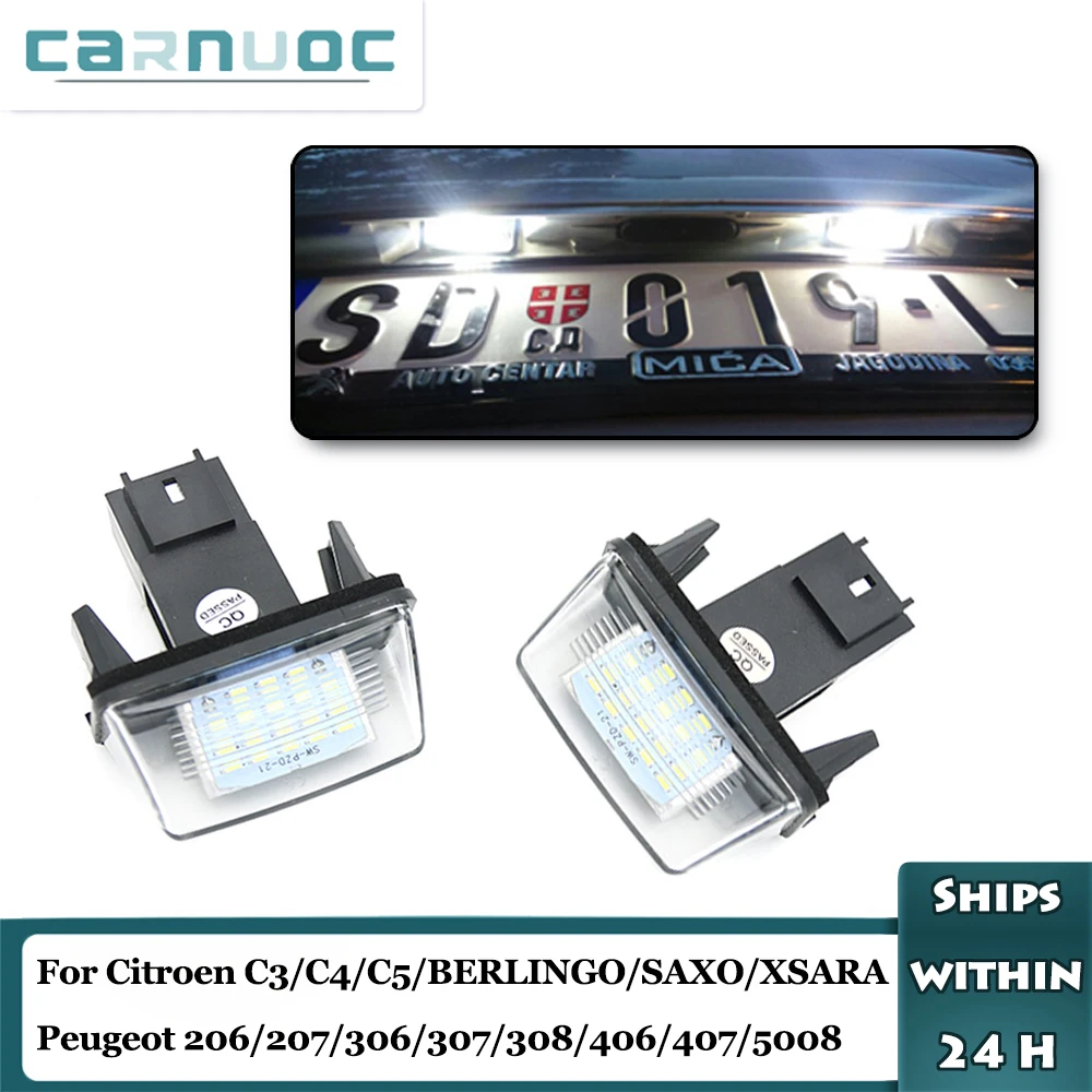 2pcs For Peugeot 206 207 306 307 308 406 407 5008 Partner/Citroen C3 C4 C5 BERLINGO SAXO XSARA Car LED License Plate Lights Lamp
2pcs For Peugeot 206 207 306 307 308 406 407 5008 Partner/Citroen C3 C4 C5 BERLINGO SAXO XSARA Car LED License Plate Lights Lamp
