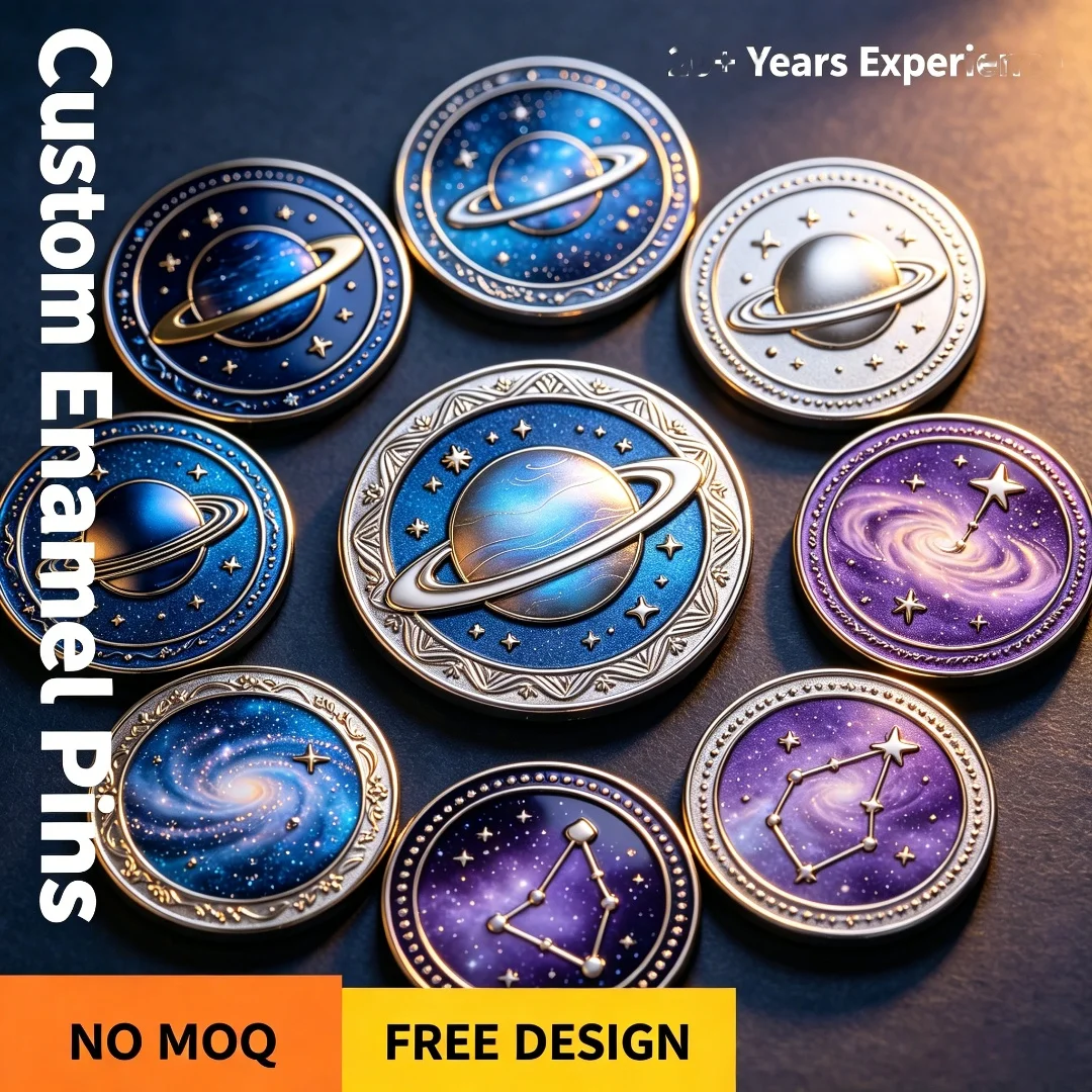 Custom Galaxy Enamel Pins, Planet Star Zodiac Lapel Pin, Gold Plated Brooch Badge, No MOQ, for Jewelry, Gift
Custom Galaxy Enamel Pins, Planet Star Zodiac Lapel Pin, Gold Plated Brooch Badge, No MOQ, for Jewelry, Gift