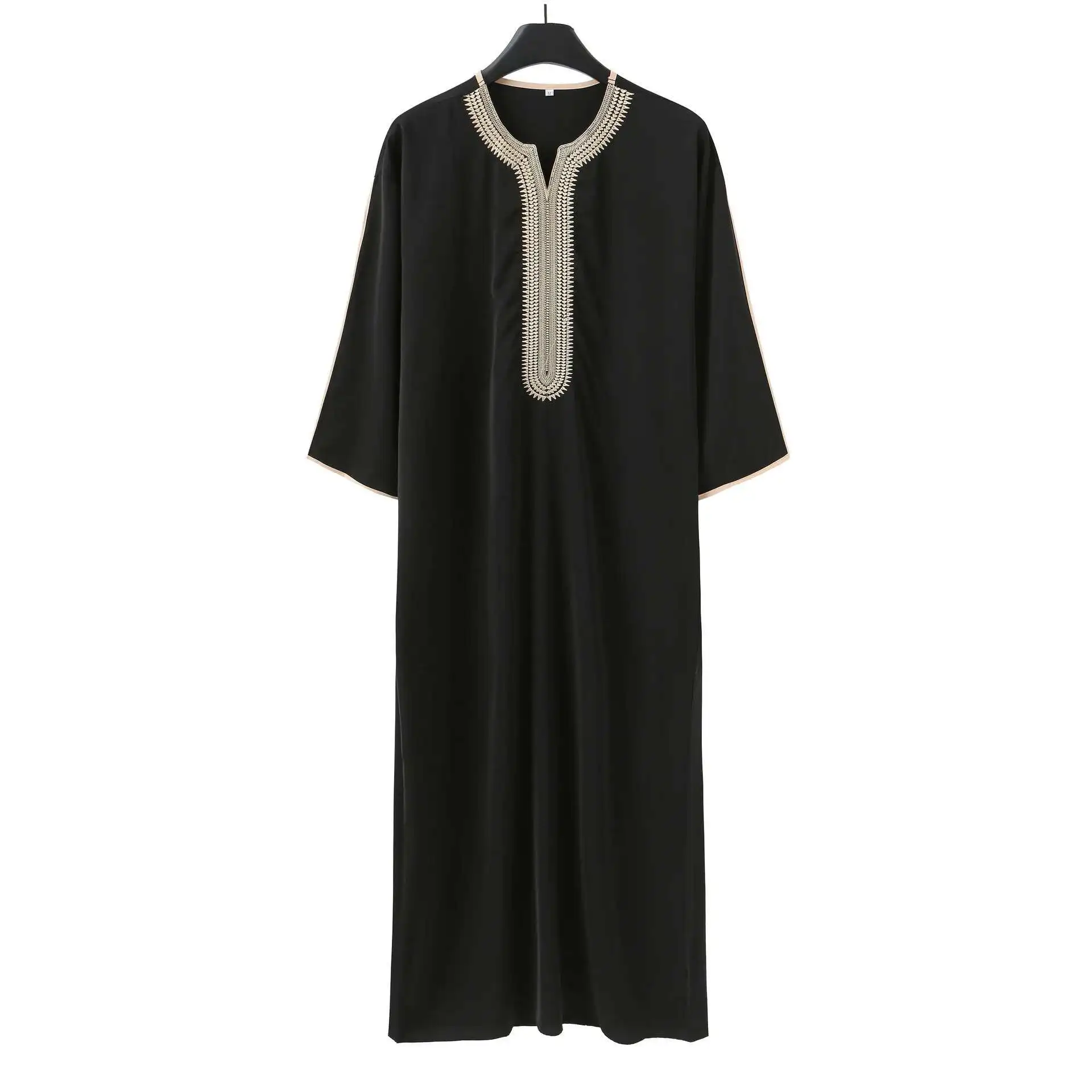 long 2024 new Arab robe with short sleeves embroidered navy blue men's Muslim long robe
long 2024 new Arab robe with short sleeves embroidered navy blue men's Muslim long robe
