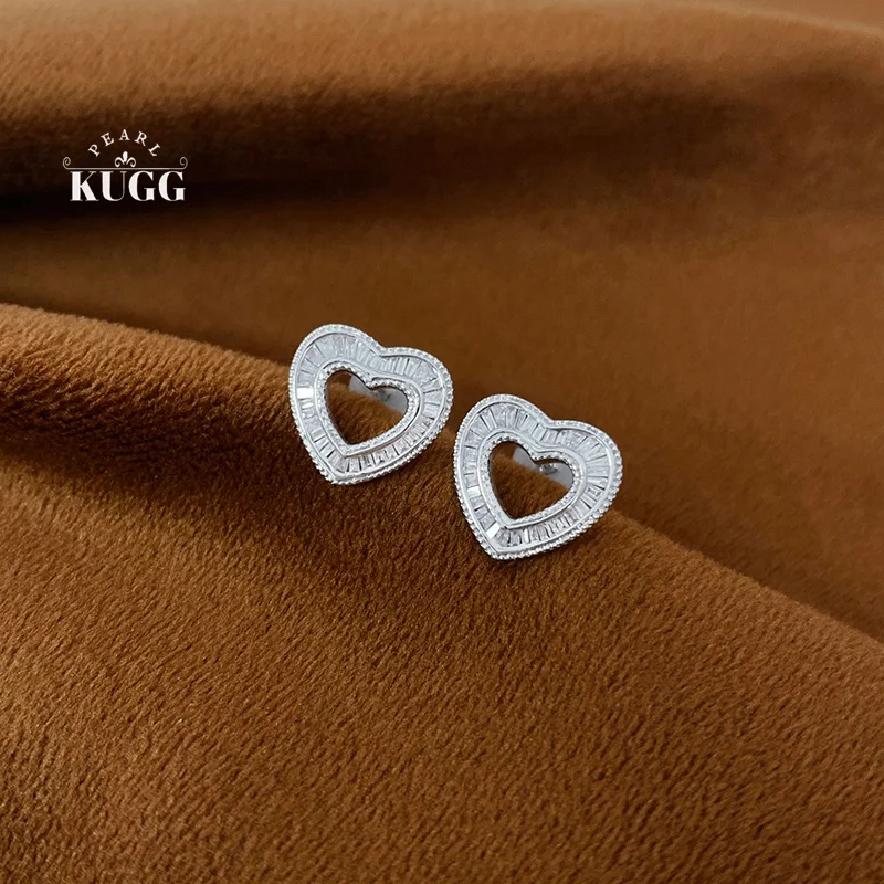 KUGG 100% 18K White Gold Earrings Women Romantic Heart Shape 0.35carat Real Natural Diamond Stud Earrings High Wedding Jewelry
KUGG 100% 18K White Gold Earrings Women Romantic Heart Shape 0.35carat Real Natural Diamond Stud Earrings High Wedding Jewelry
