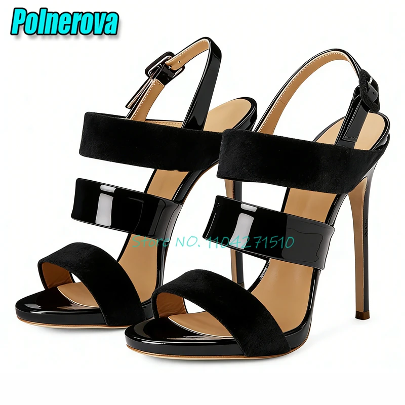 Black Red Patent Leather Strap High Heels for Women Fashion Open Toe Ankle Buckle Gladiator Sandals Party Nightclub Ladies Shoes
Black Red Patent Leather Strap High Heels for Women Fashion Open Toe Ankle Buckle Gladiator Sandals Party Nightclub Ladies Shoes