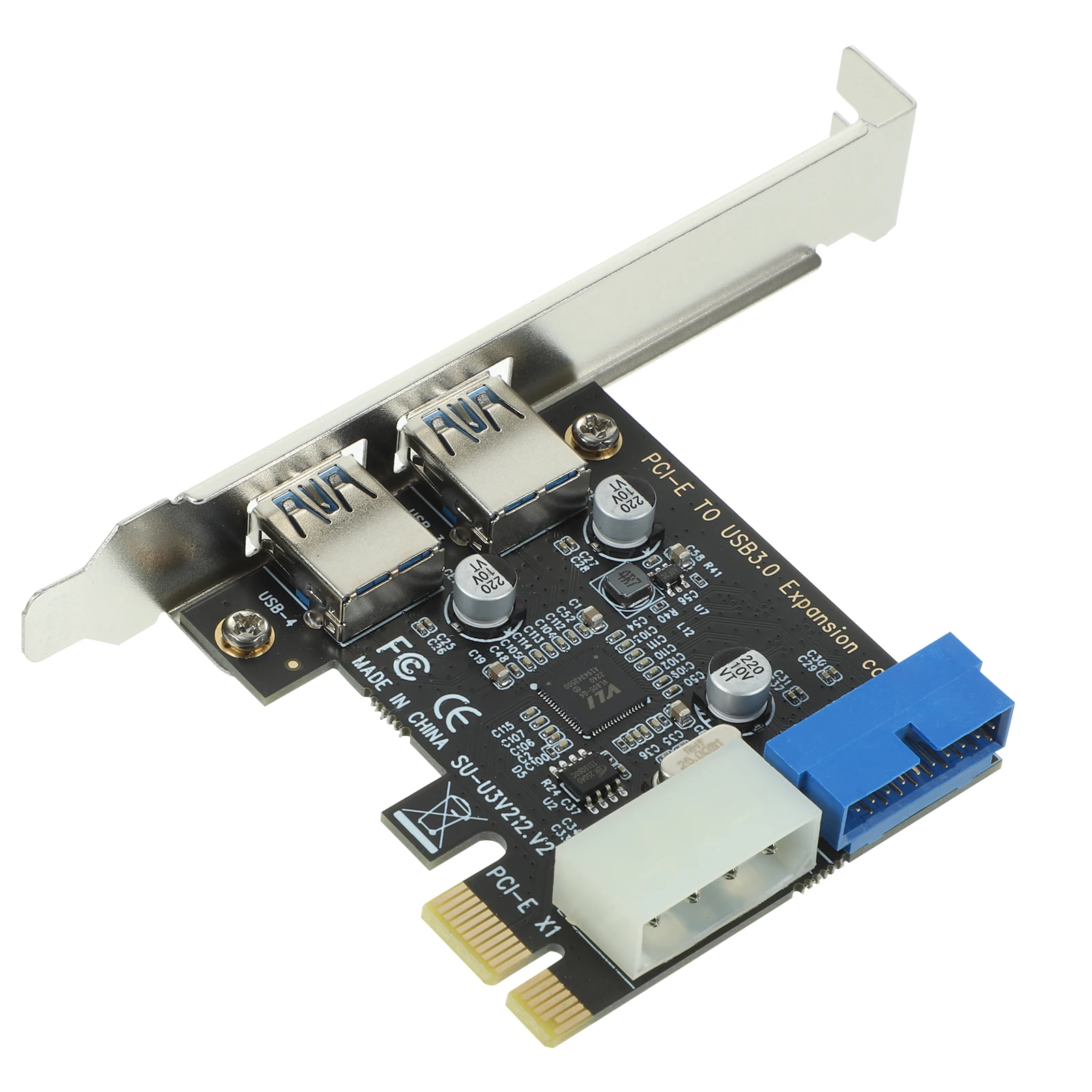 USB 3.0 Expansion Card PCI-E Adapter Internal Hub for Desktop with Front 20 Pin Port USB Computer Hardware Cables Connectors
USB 3.0 Expansion Card PCI-E Adapter Internal Hub for Desktop with Front 20 Pin Port USB Computer Hardware Cables Connectors