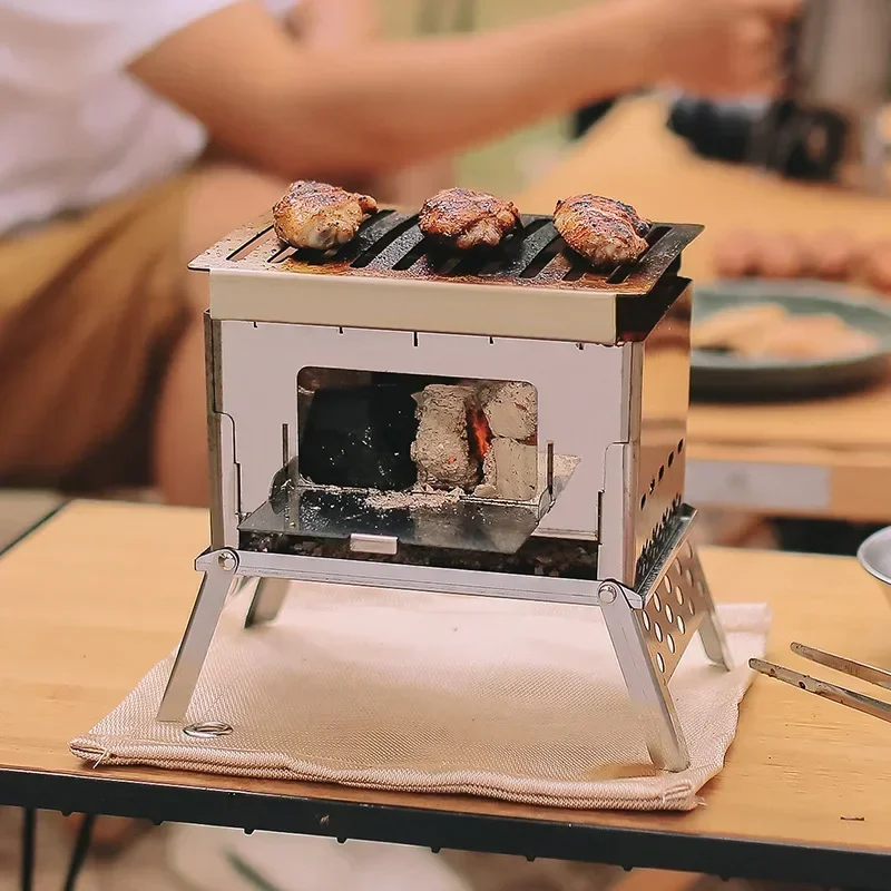 Outdoor Stainless Steel Card Grill Camping Mini Detachable Portable Wood Stove Picnic Charcoal Card Stove Camping Gear Gas Stove
Outdoor Stainless Steel Card Grill Camping Mini Detachable Portable Wood Stove Picnic Charcoal Card Stove Camping Gear Gas Stove