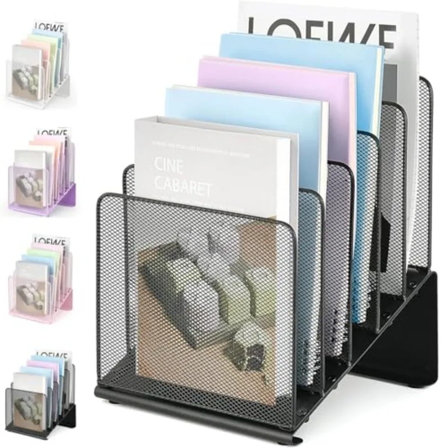 File Organizer for Desk, File Folder Organizer with 5-Section Vertical Rack, Suitable for Home Office Document Organization and
File Organizer for Desk, File Folder Organizer with 5-Section Vertical Rack, Suitable for Home Office Document Organization and