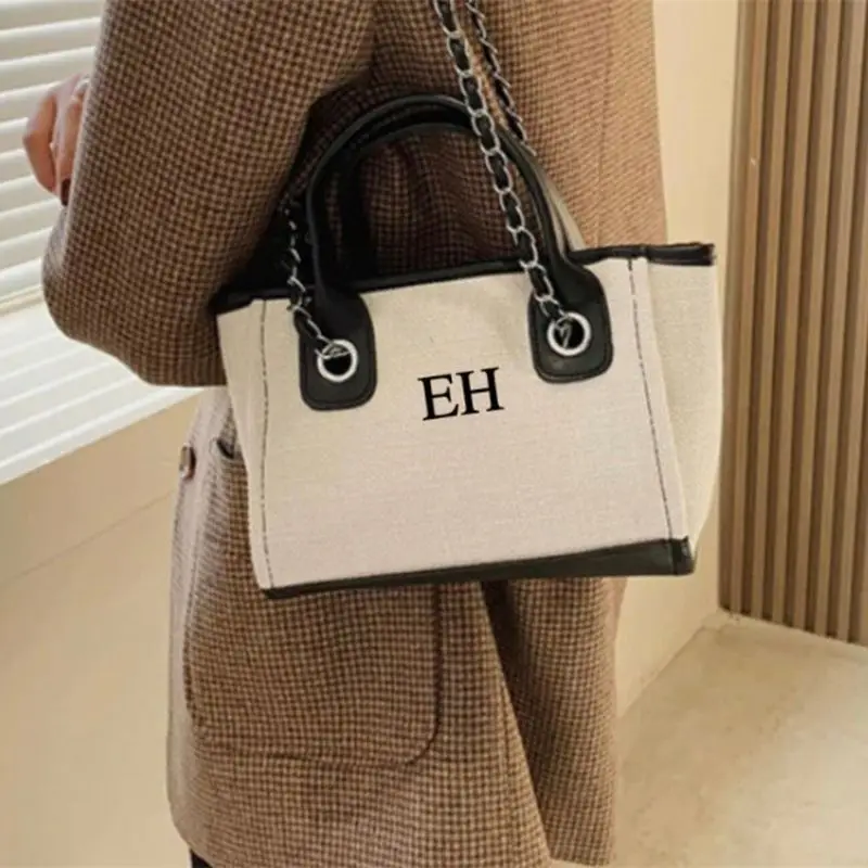 Customized Shoulder Tote Bag, Women's Handbag, Beach Bag, Personalized Hand Bag, Canvas Bag, Gifts For her, Chain tote bag
Customized Shoulder Tote Bag, Women's Handbag, Beach Bag, Personalized Hand Bag, Canvas Bag, Gifts For her, Chain tote bag