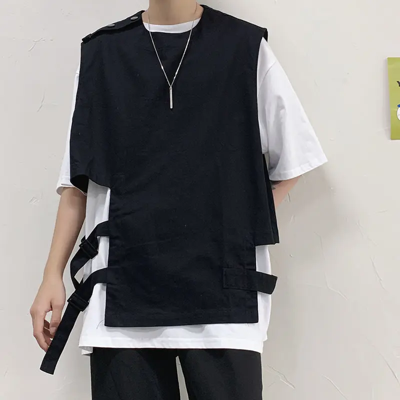 Autumn Black Pullover Vest Men's Fashion Casual Loose Tooling Vest Men Streetwear Wild Japanese Hip-Hop Vest Mens M-3XL
Autumn Black Pullover Vest Men's Fashion Casual Loose Tooling Vest Men Streetwear Wild Japanese Hip-Hop Vest Mens M-3XL