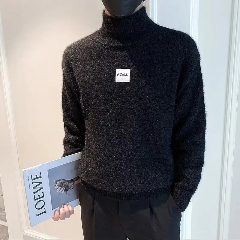 Men's Clothing Turtleneck Sweaters Stylish Patch Designs Autumn Winter Basic Solid Color Casual Long Sleeve Knitted Pullovers
Men's Clothing Turtleneck Sweaters Stylish Patch Designs Autumn Winter Basic Solid Color Casual Long Sleeve Knitted Pullovers