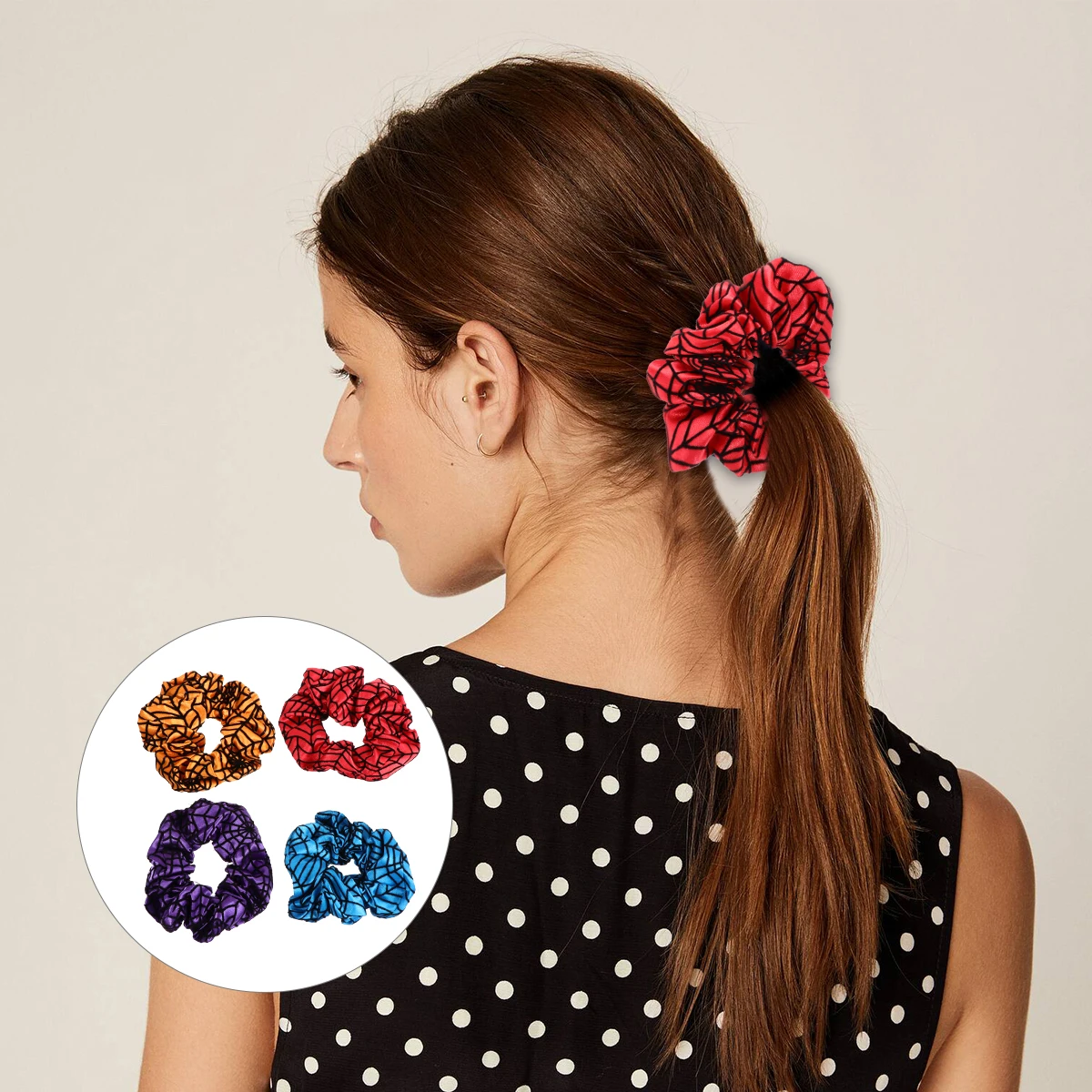 4pcs Spider Web Elastic Hair Ties Halloween Accessories Women Girls Stylish Unique Elastic Hair Ropes Decor
4pcs Spider Web Elastic Hair Ties Halloween Accessories Women Girls Stylish Unique Elastic Hair Ropes Decor